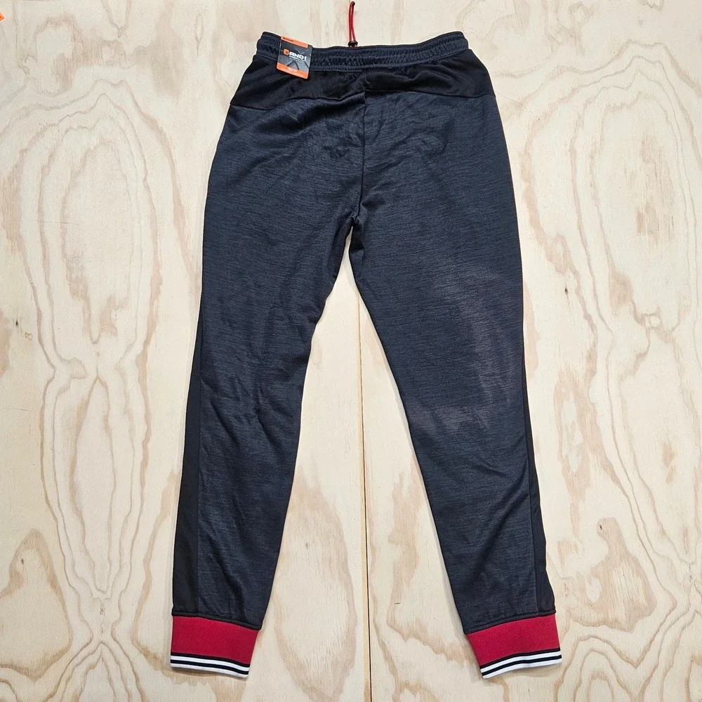 AND1 Mens Basketball Joggers Charcoal Black Red Space Dye Slim Fit ANM243PA04
